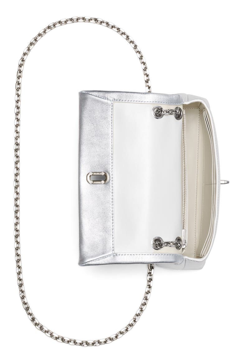 The Dual Chain Strap Mini Bag, Alternate, color, SILVER