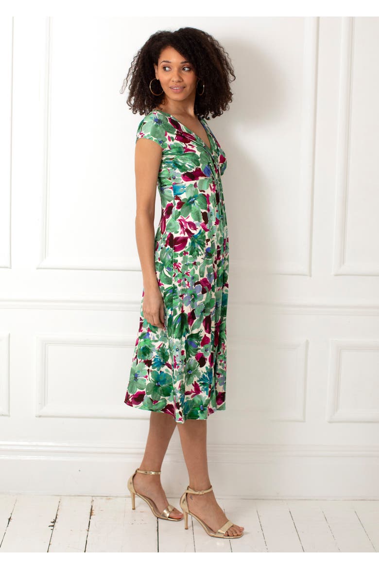 Sara Midi Dress, Alternate, color, Paradise Green