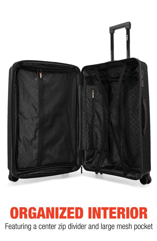 Bobcat Excavator 3 Piece Expandable Spinner Luggage Set With Tsa Lock In Black