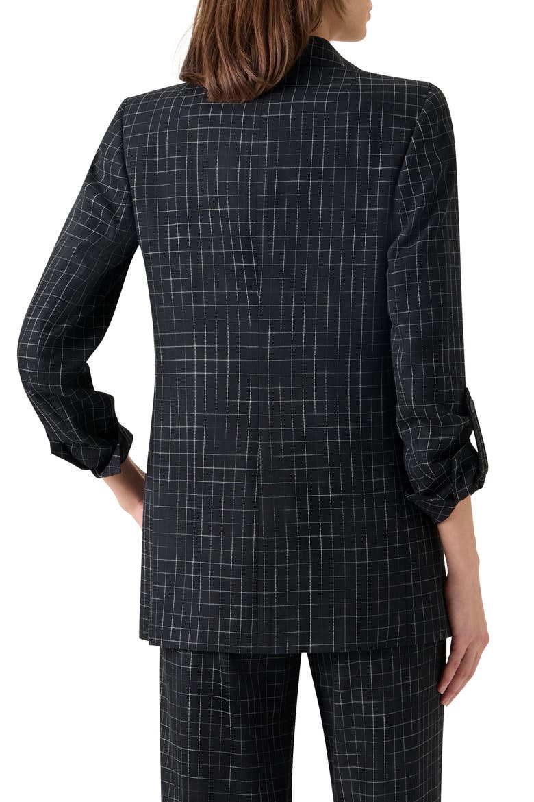 Broken Check Twill Blazer, Alternate, color, BLACK-CREAM