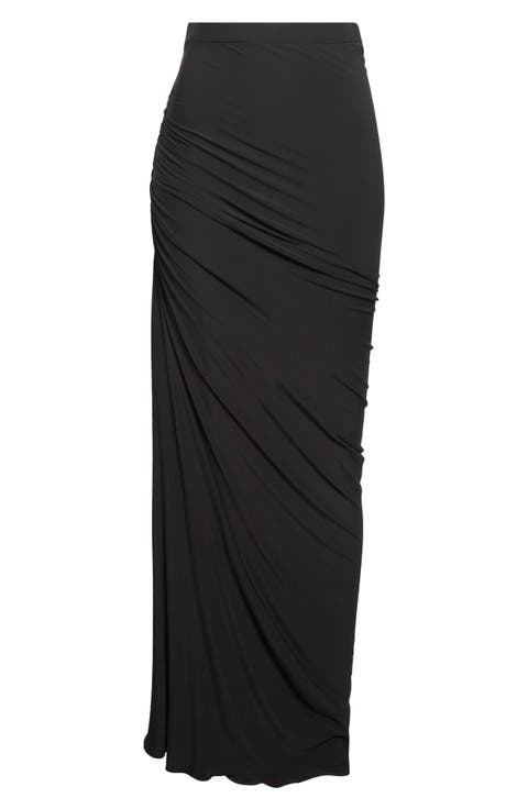 ワンピース ALAIA Women Mid Skirts AA9R2695T666B 643 Green ALAÏA Designer Skirts in Velvet, Denim, Leather| ALAÏA TW