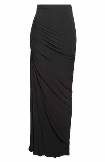 Soft Jersey Draped Maxi Skirt