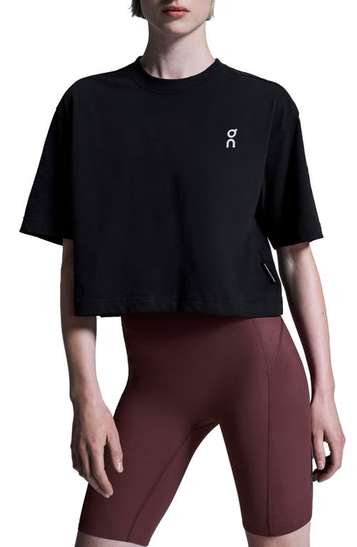 On Club Boxy-t Cott Graphic T-shirt In Black
