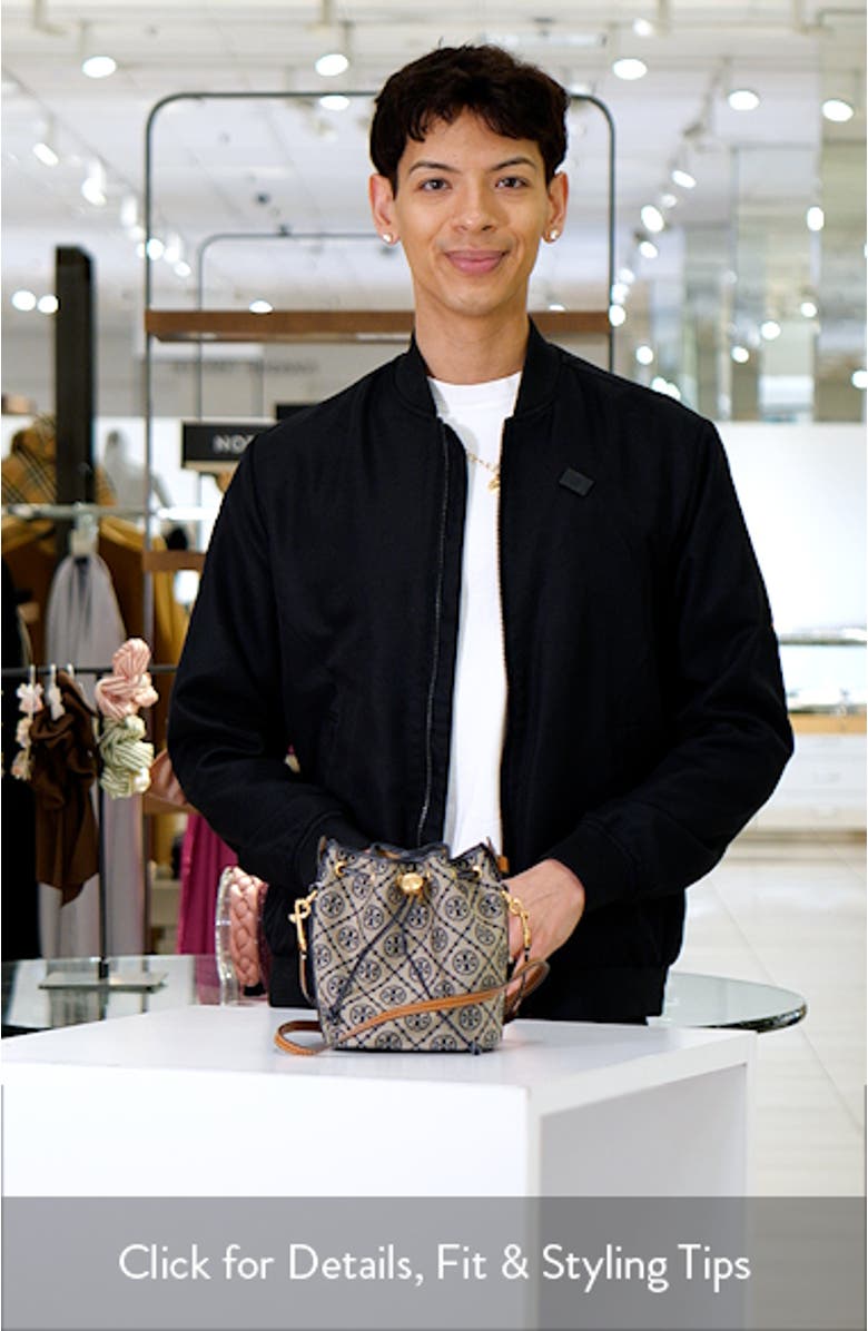 Mini T Monogram Jacquard Bucket Bag, sales video thumbnail