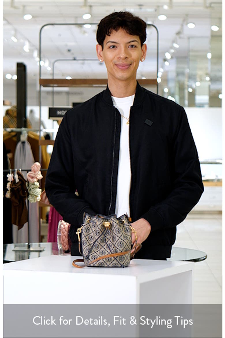 Mini T Monogram Jacquard Bucket Bag video