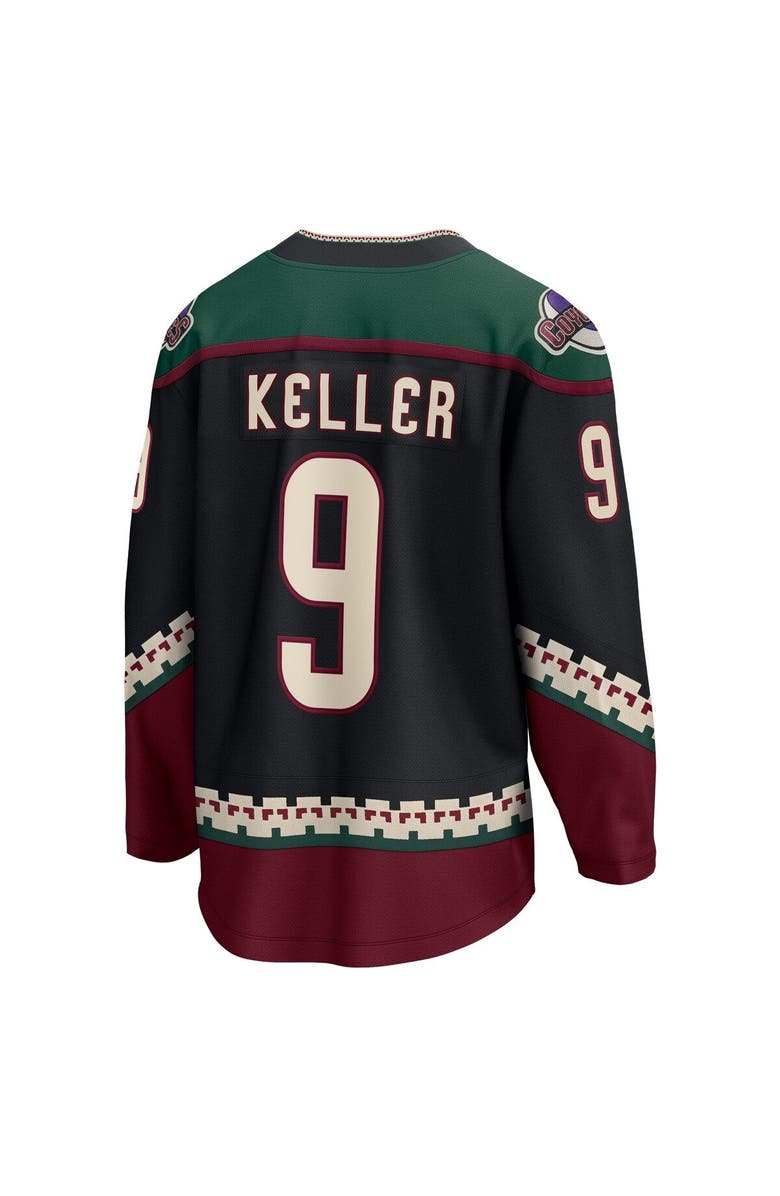 FANATICS Men's Fanatics Branded Clayton Keller Black Arizona Coyotes Home Premier Breakaway Player Jersey, Alternate, color, 