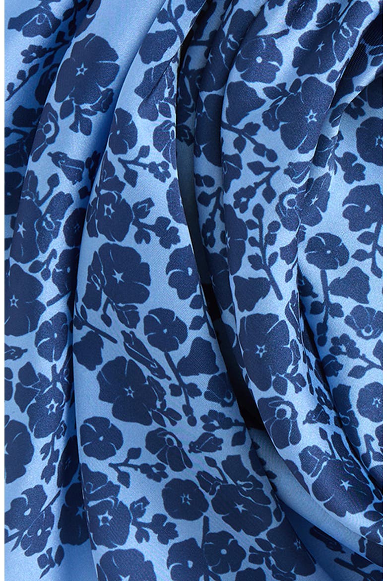 Oversize Square Satin Scarf, Alternate, color, TONAL BLUE FLORAL