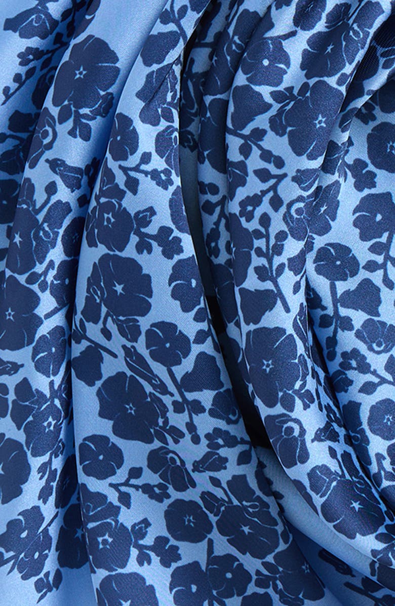 Treasure & Bond Oversize Square Satin Scarf, Alternate, color, Tonal Blue Floral