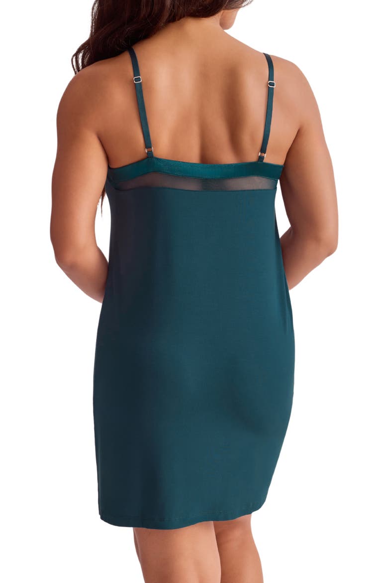 Tuxedo Slip Chemise, Alternate, color, DEEP SPRUCE