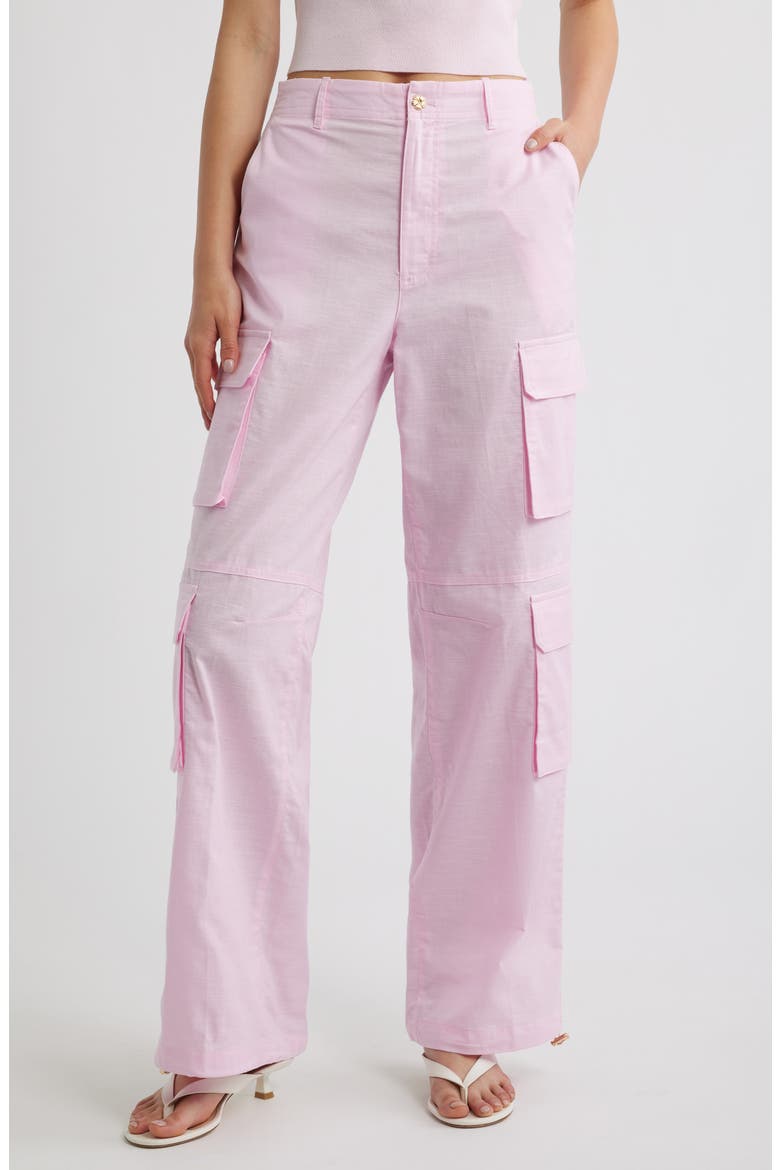 Relaxed Cargo Pants, Main, color, POCKET PINK