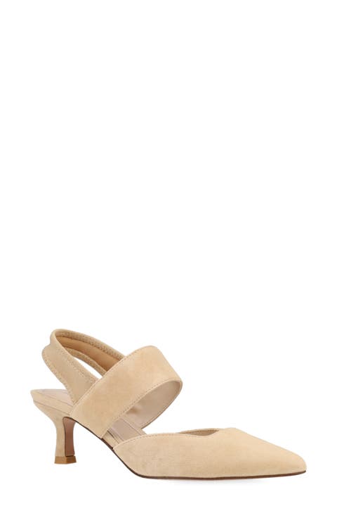 Kiam Slingback Pointed Toe Kitten Heel Pump (Women)