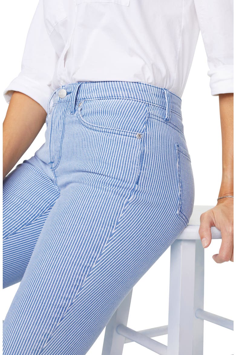Alina Pinstripe High Waist Stretch Skinny Jeans, Alternate, color, TRELLA
