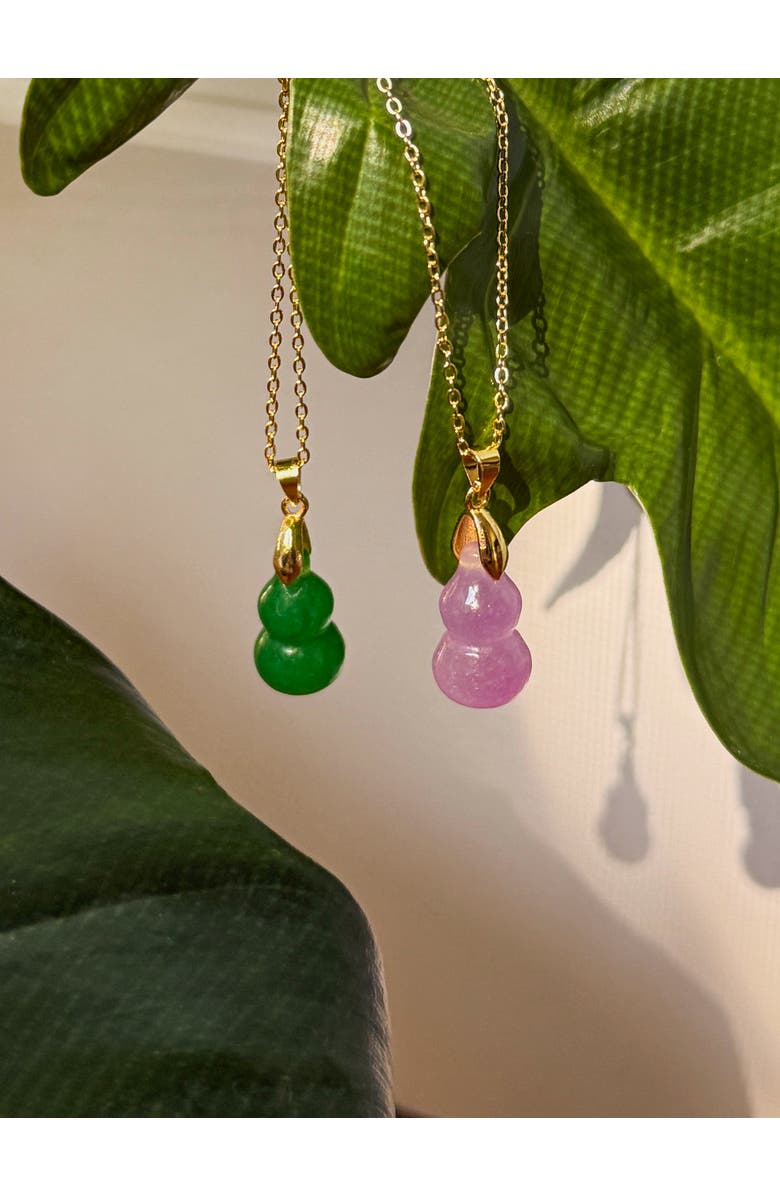 seree Hulu Jade Stone Pendant Necklace, Alternate, color, Green