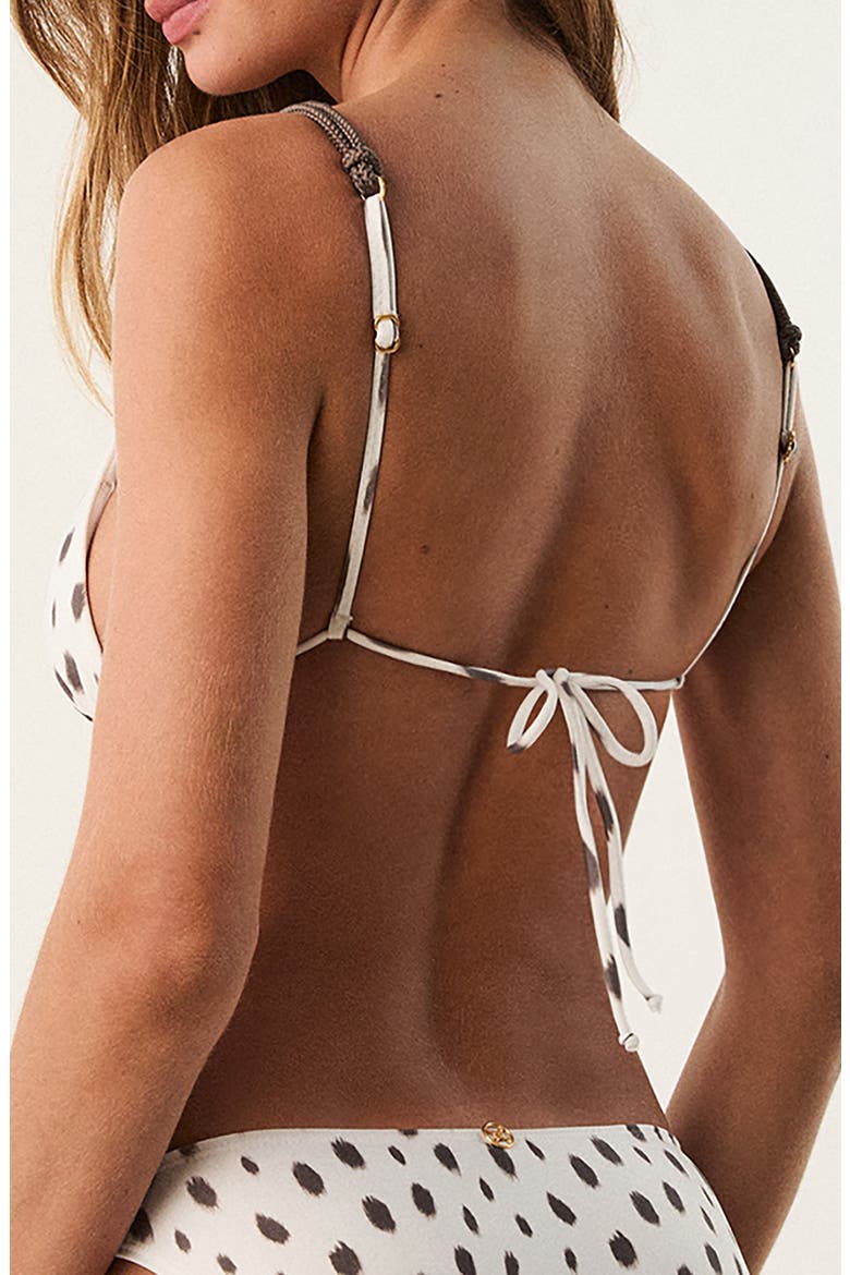 Gal Braided Strap Bikini Top, Alternate, color, WHITE MULTI