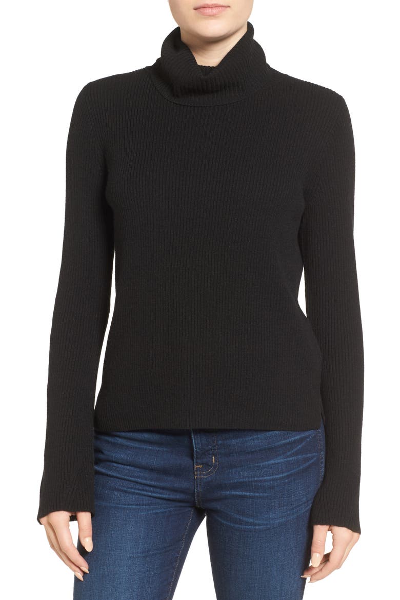 Turtleneck Sweater, Main, color, TRUE BLACK