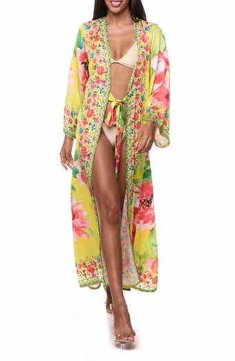 RANEES Tie Waist Longline Cover-Up Duster