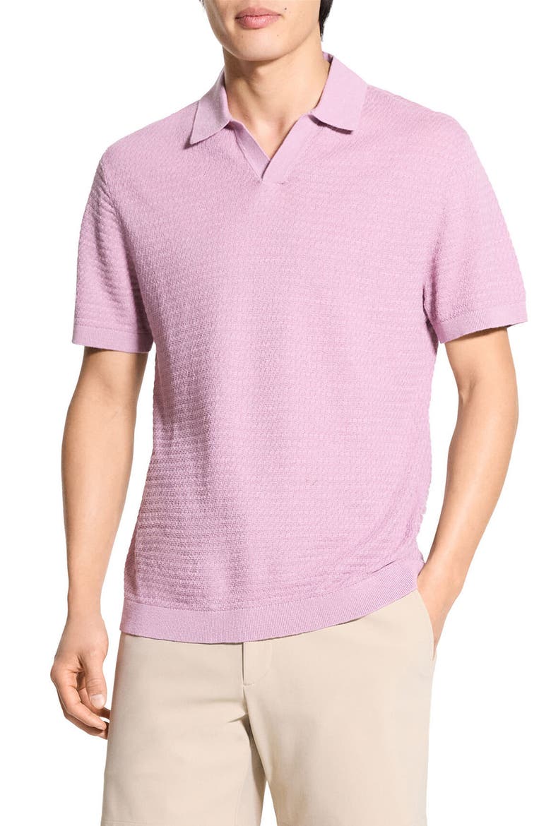 Brenan Linen Blend Polo, Main, color, PALE MAUVE