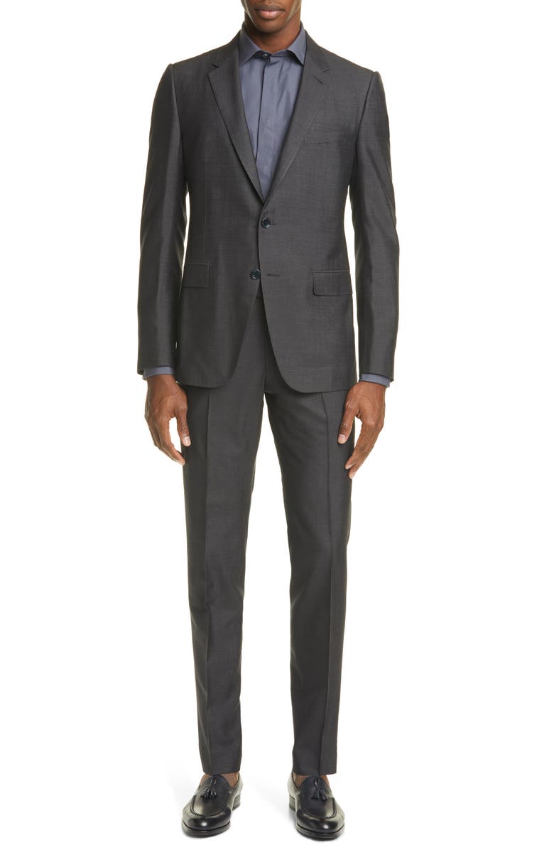 ZEGNA Ermenegildo Zegna Classic Fit Solid Silk & Wool Suit, Main, color, 