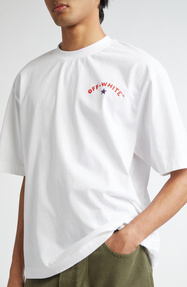 Off-White Star Arrow Skate Graphic Cotton T-Shirt, Alternate, color, 