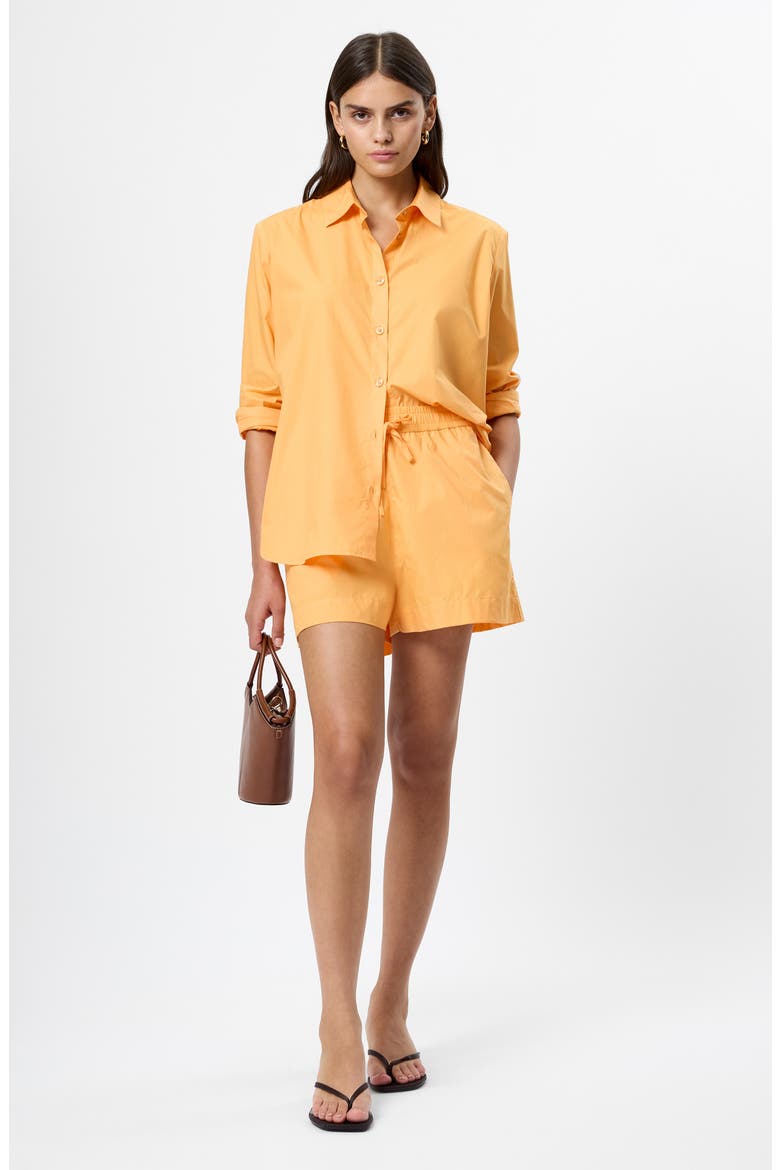 Rhodes Poplin Button-Up Shirt, Alternate, color, CLEMENTINE