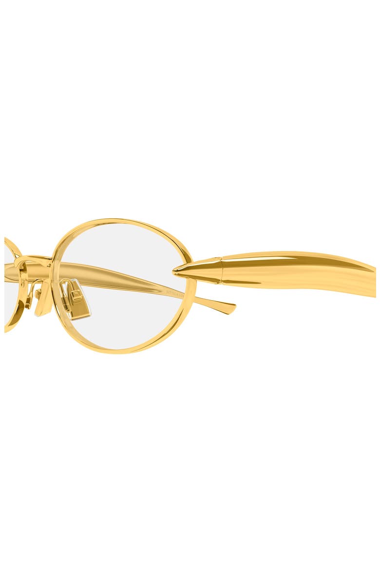 Gender Inclusive BV1386S 57mm Oval Sunglasses, Alternate, color, GOLD