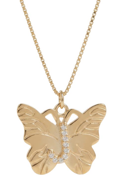 The Butterfly Initial Pendant Nekclace