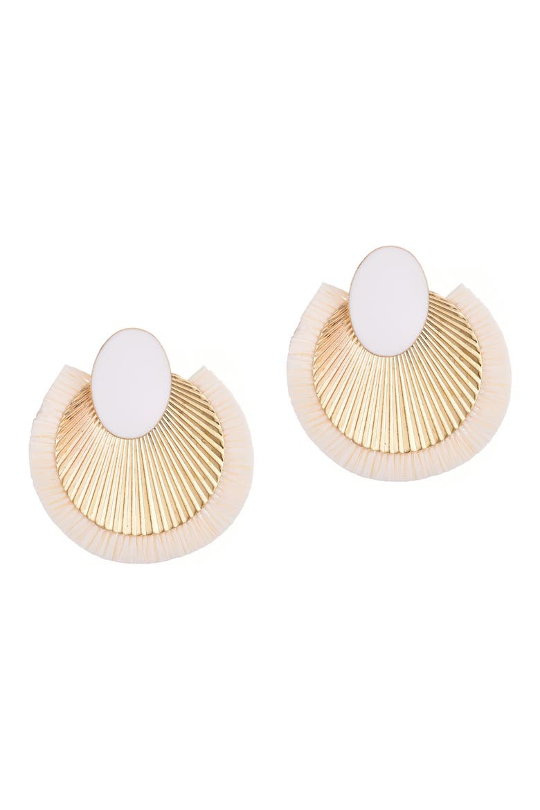 Darla Statement Earrings, Main, color, WHITE