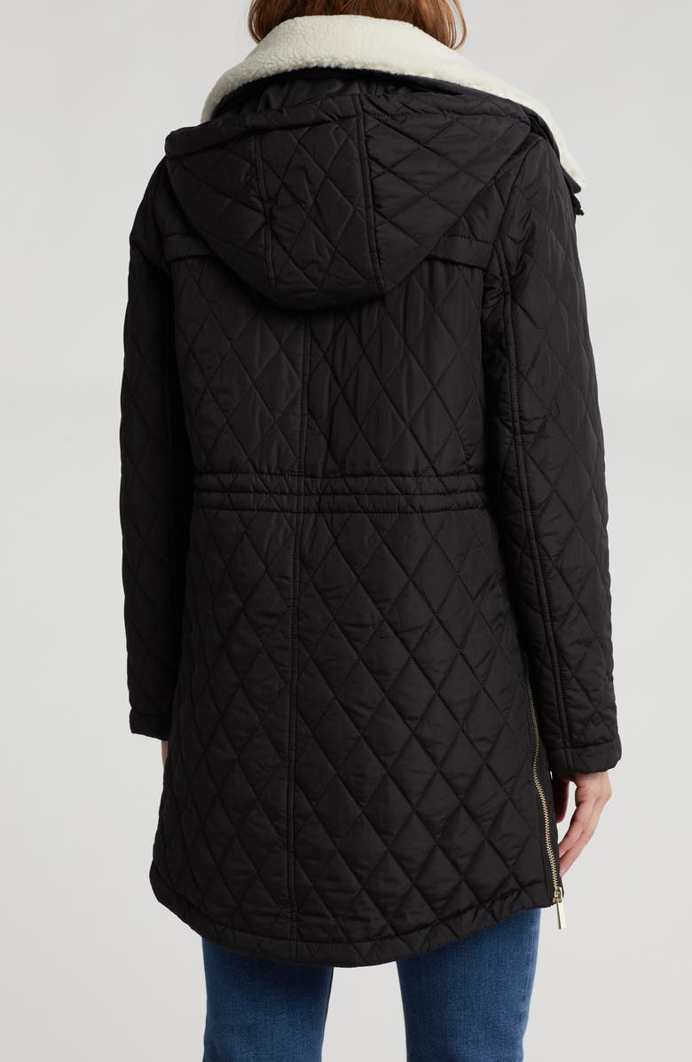 Michael Kors Faux Shearling Collar Parka, Alternate, color, 