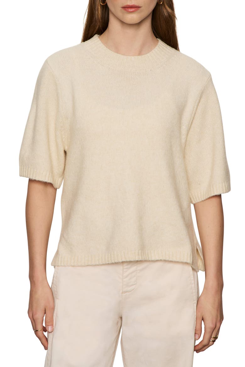 Short Sleeve Sweater, Main, color, VANILLA WHITE
