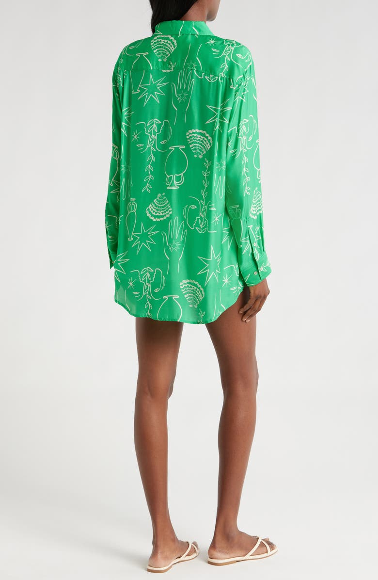 Seafolly Cover-Up Shirt, Alternate, color, Jade