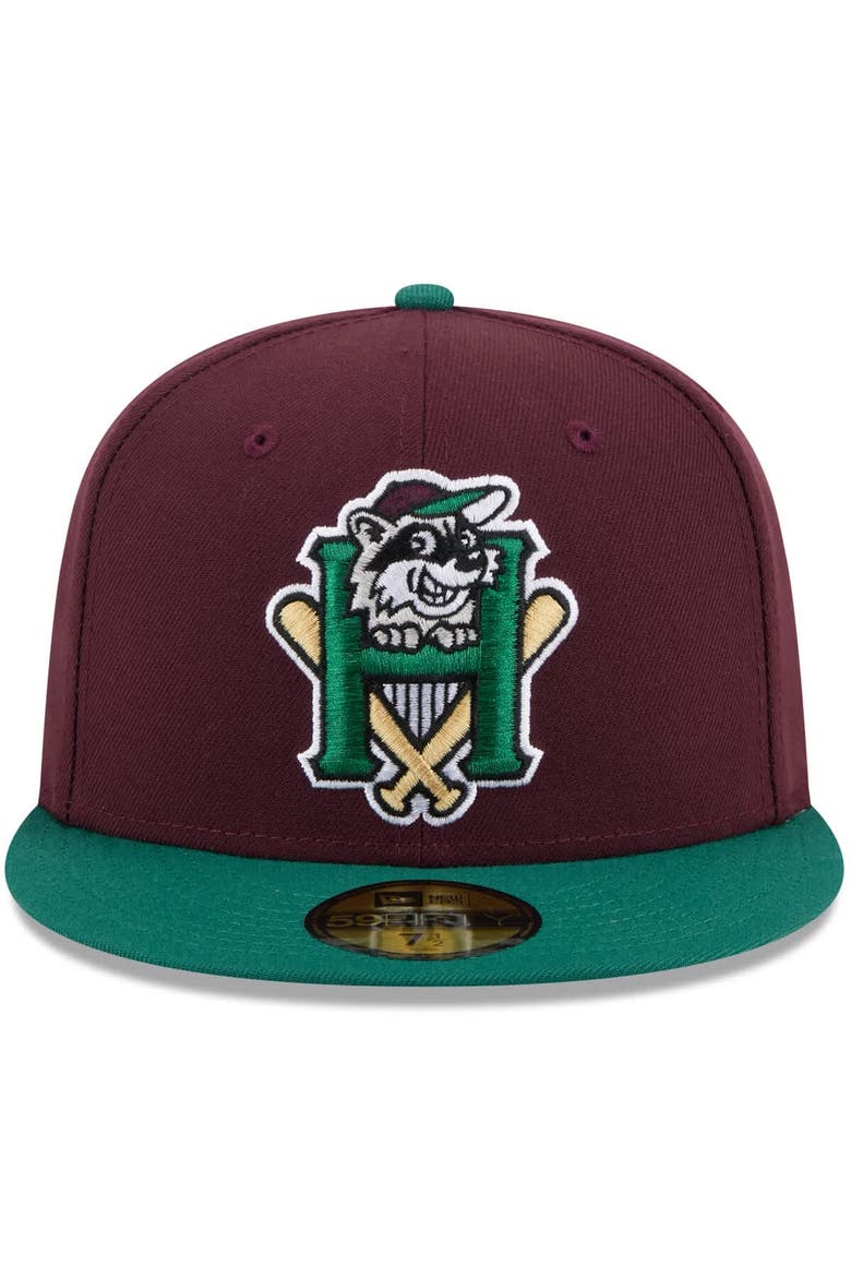 Men's New Era  Maroon Hudson Valley Renegades Theme Nights 59FIFTY Fitted Hat, Alternate, color, Maroon