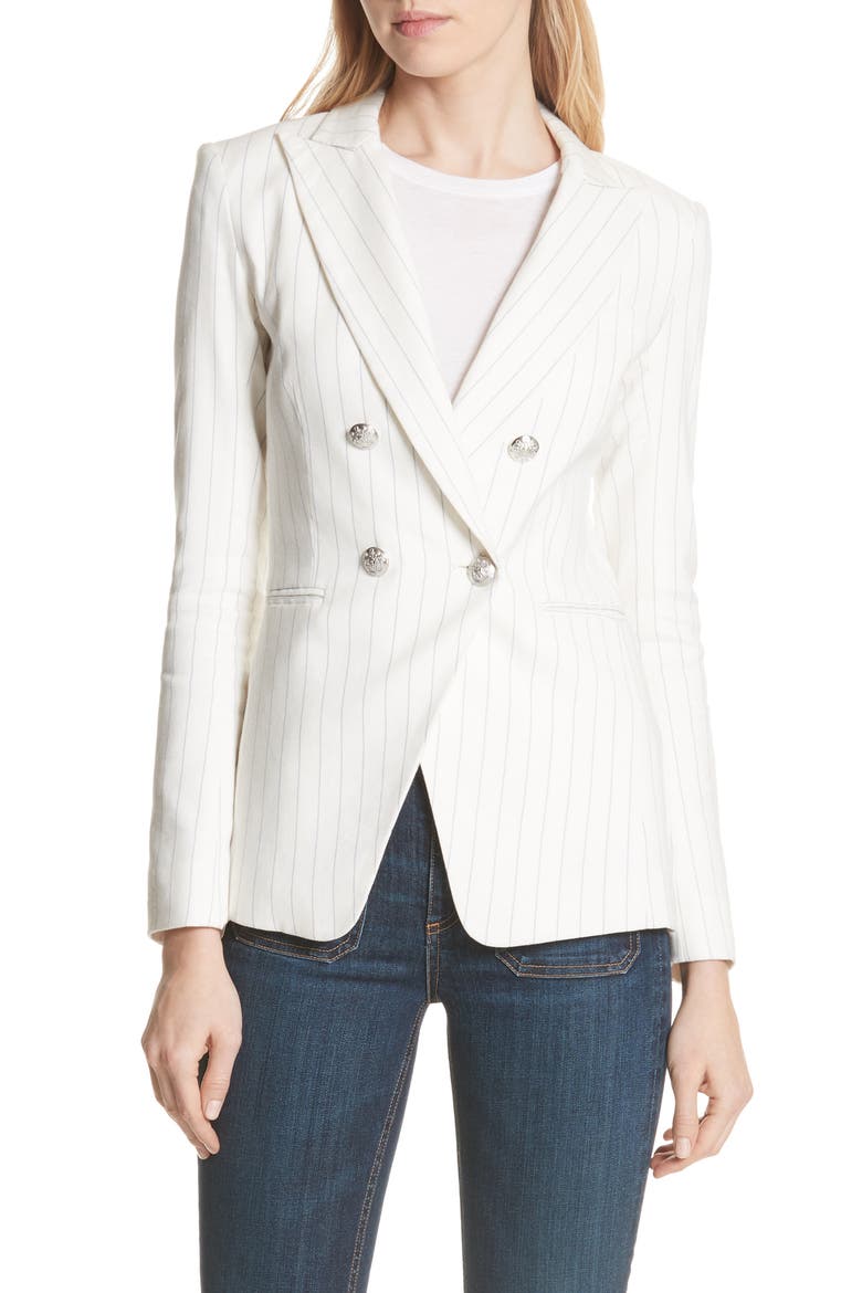 Apollo Pinstripe Jacket, Main, color, OFF WHITE/ BLUE STRIPE