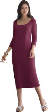 Jessica London Stretch Cotton T Shirt Dress