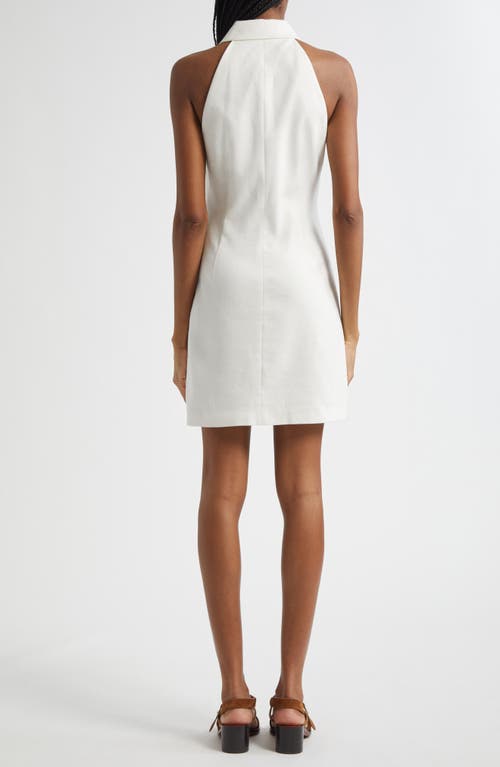Shop Veronica Beard Roxanne Linen Blend Dress In Dove