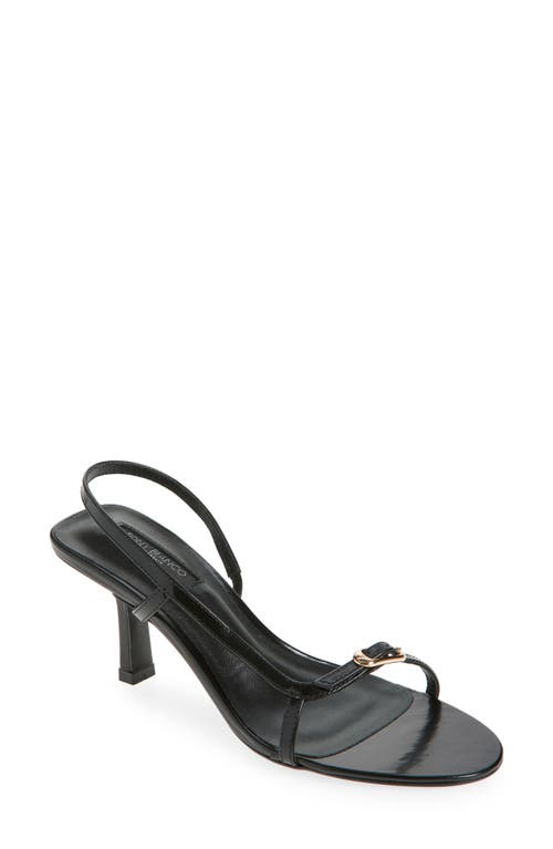 Tony Bianco Christine Slingback Sandal In Black Hi Shine