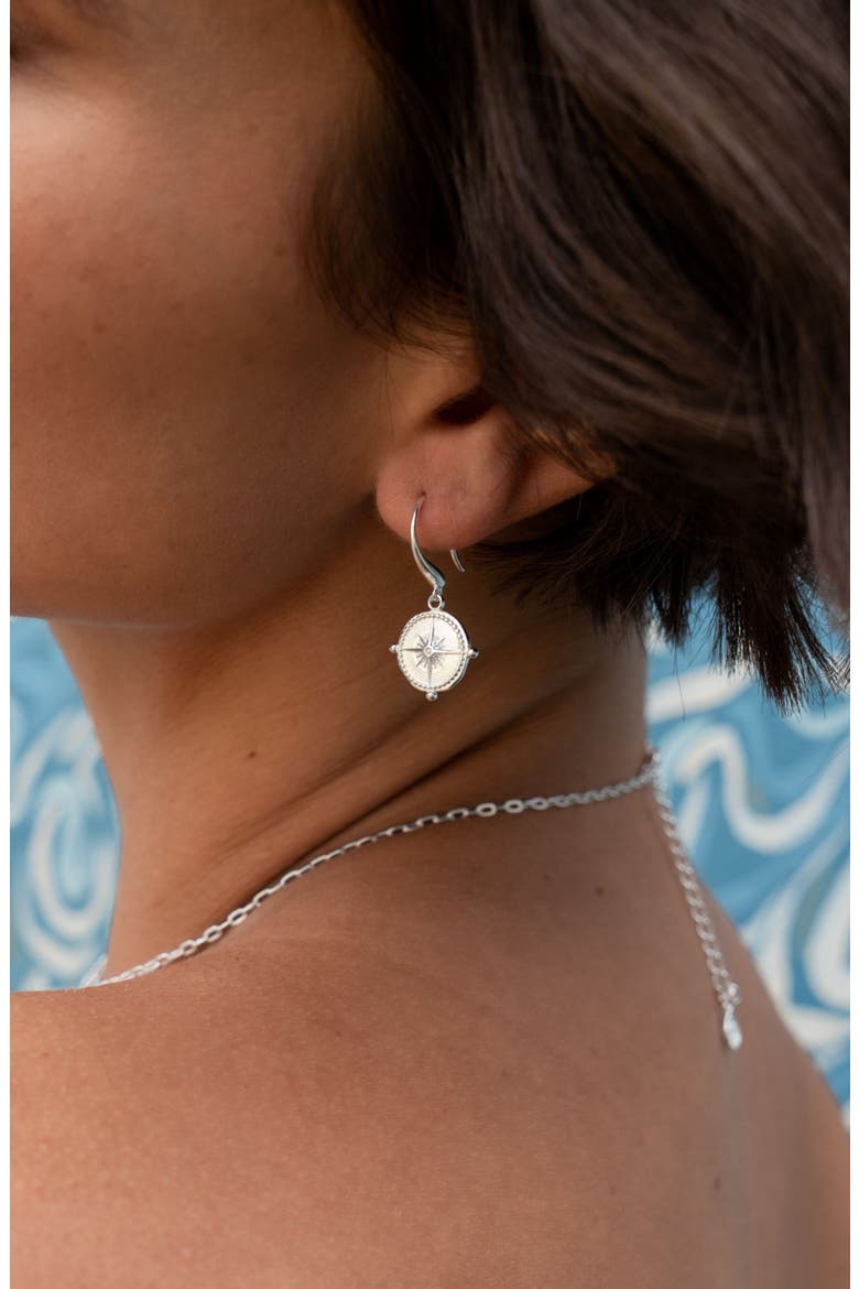 True North Story Drop Earrings, Alternate, color, Sterling Silver