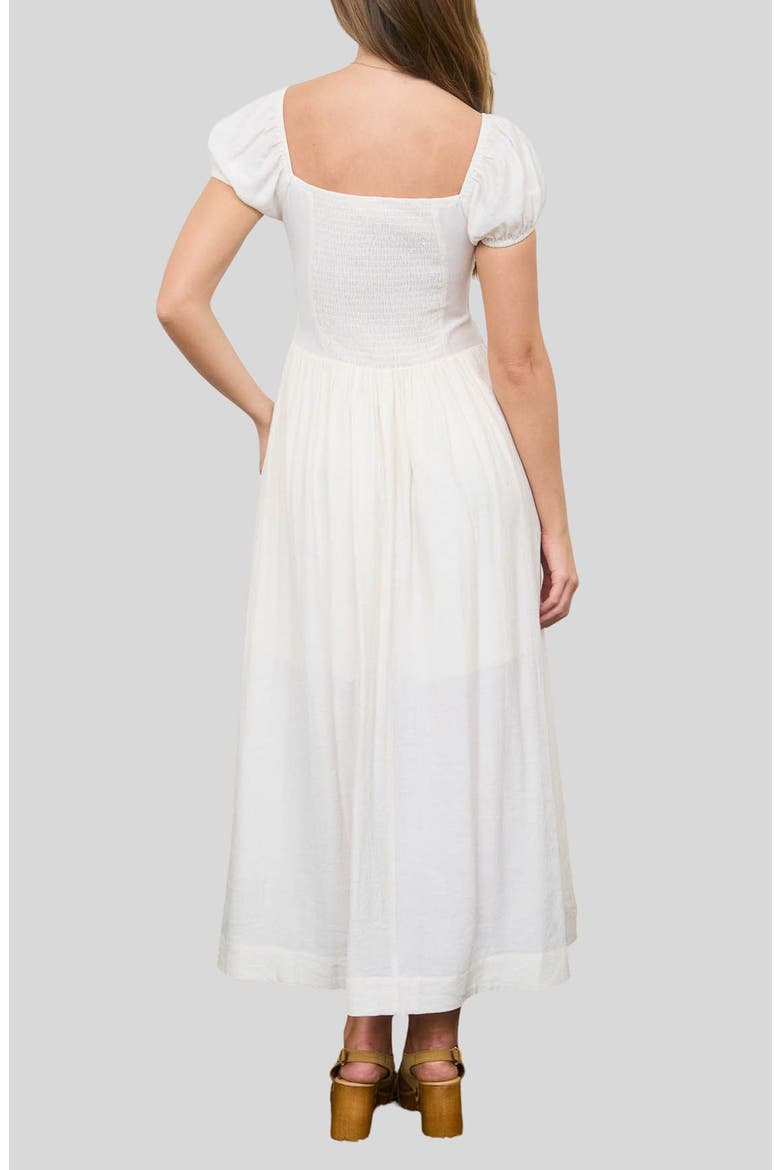 Drop Waist Seam Midi Dress, Alternate, color, NATURAL