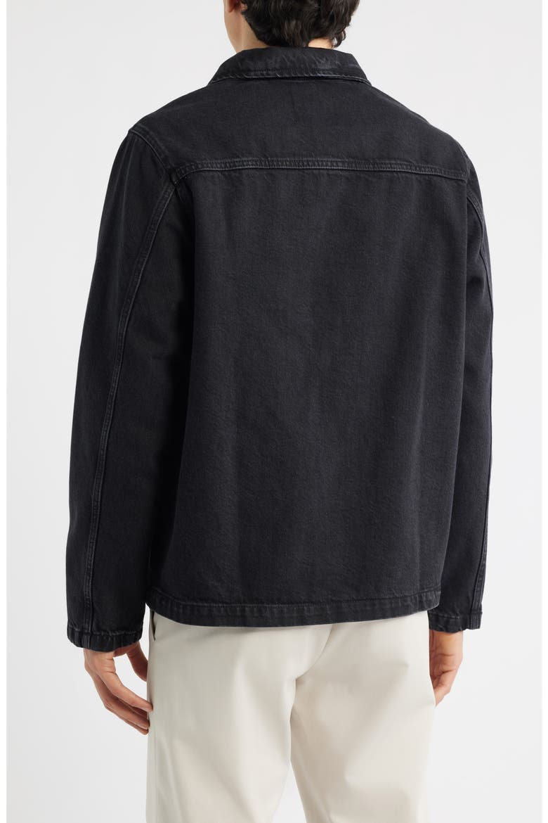 Gove Cotton Denim Chore Coat, Alternate, color, BLACK