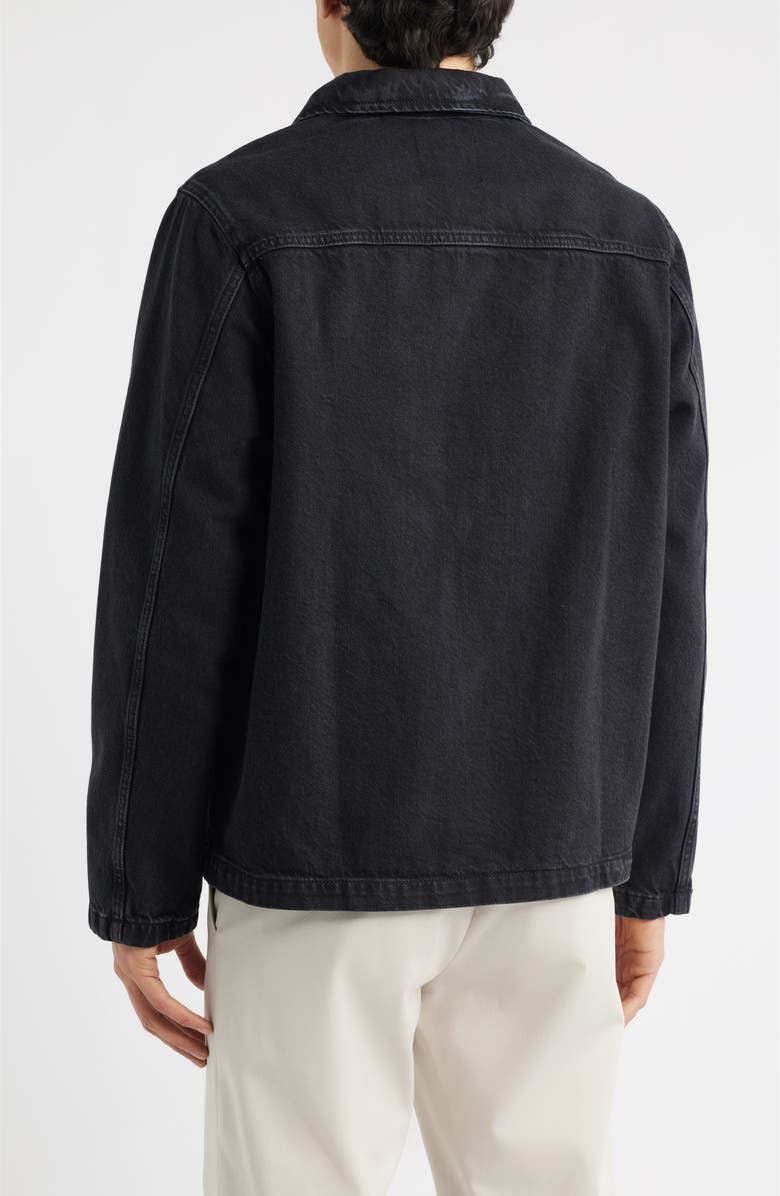 Percival Gove Cotton Denim Chore Coat, Alternate, color, Black
