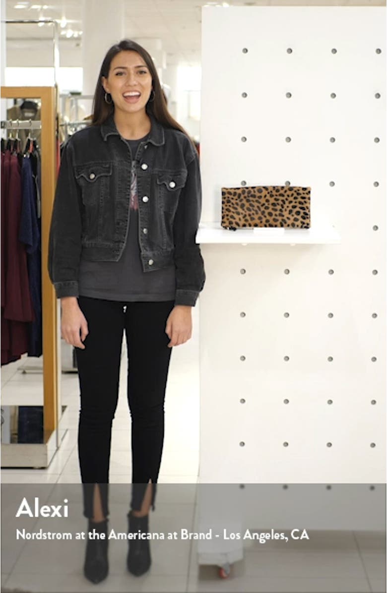 Genuine Calf Hair Foldover Clutch, sales video thumbnail