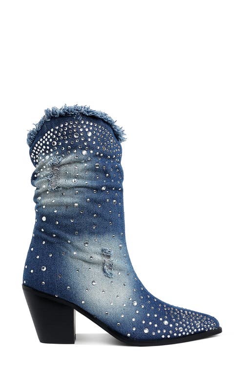 London Rag Savant Pointed Toe Bootie In Blue