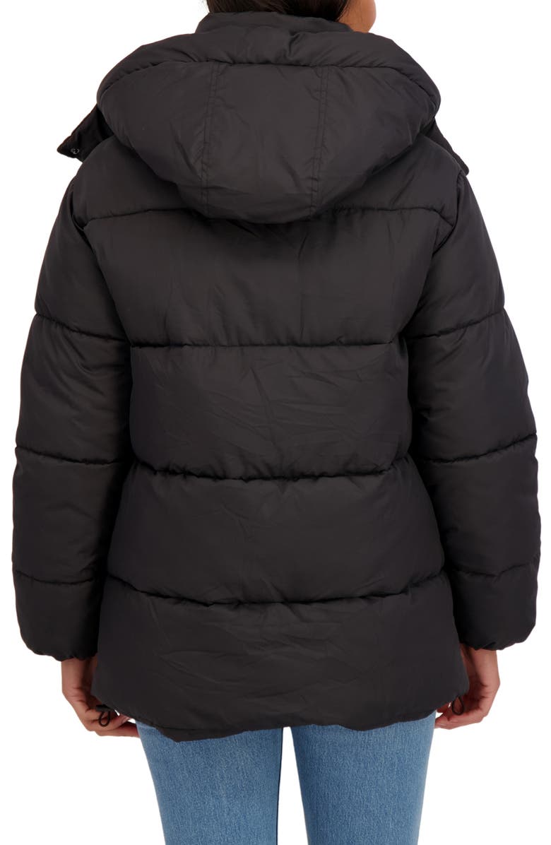 Sebby Water Resistant Puffer Jacket, Alternate, color, Black