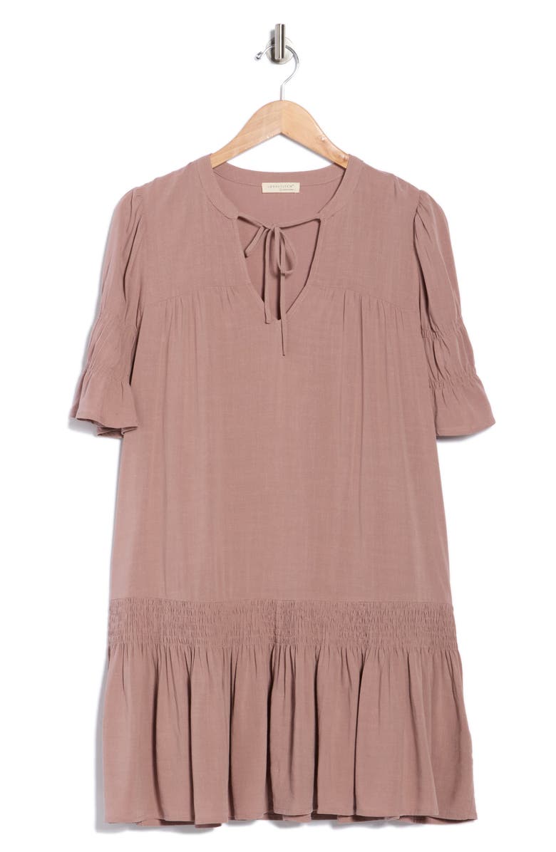 Lovestitch Drop Waist Minidress, Alternate, color, Light Mocha