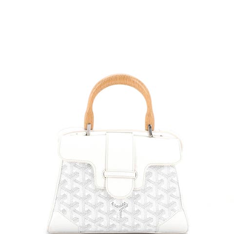 Saigon Top Handle Bag Coated Canvas with Leather Mini