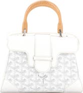 Pre-Owned Goyard Saigon Top Handle Bag Coated Canvas with Leather Mini