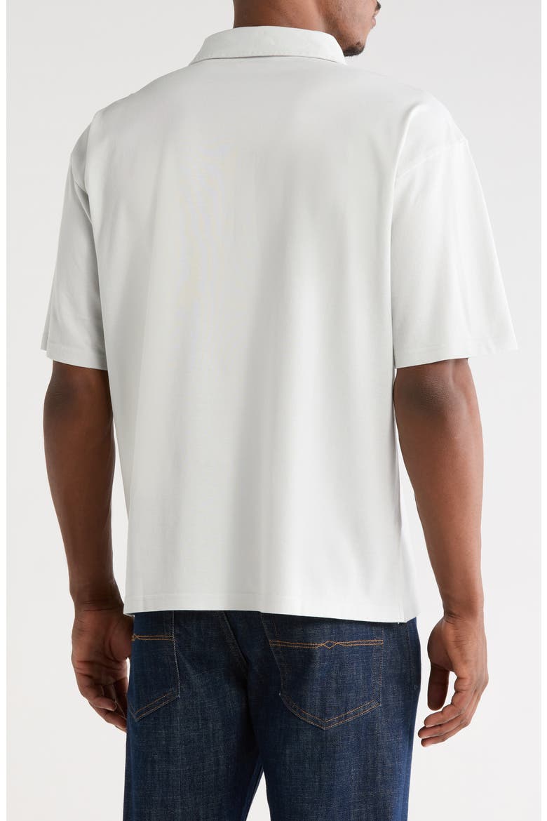 Half Zip Piqué Mercerized Cotton Polo, Alternate, color, PALE BLUE