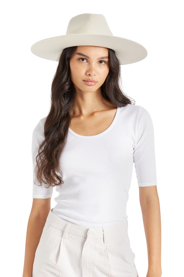 Leigh Wool Felt Fedora, Alternate, color, DOVE