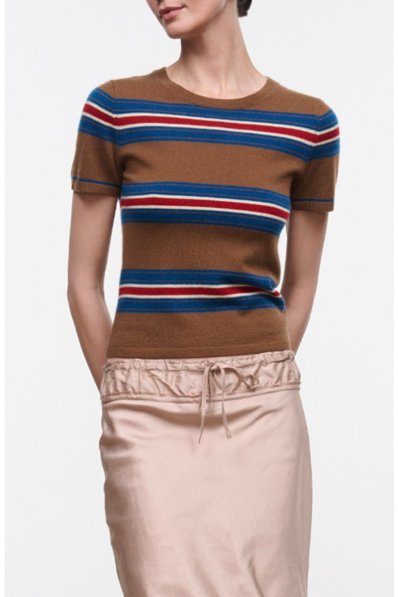 Easy Striped Cashmere Sweater, Main, color, SAVOY STRIPE
