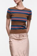 STAUD Easy Striped Cashmere Sweater