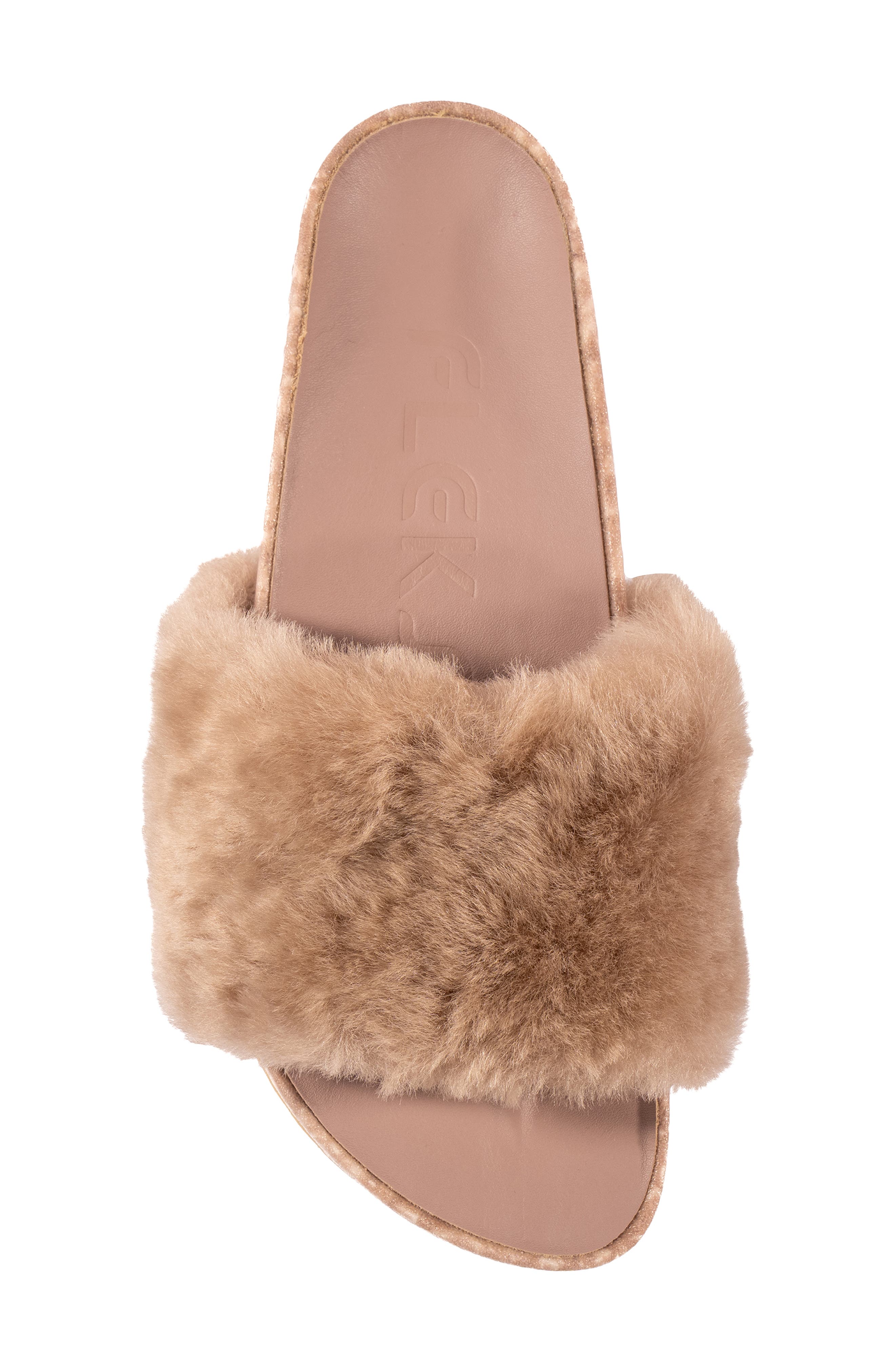 San Ysidro Genuine Shearling Slide Sandal, Alternate, color, BLUSHED